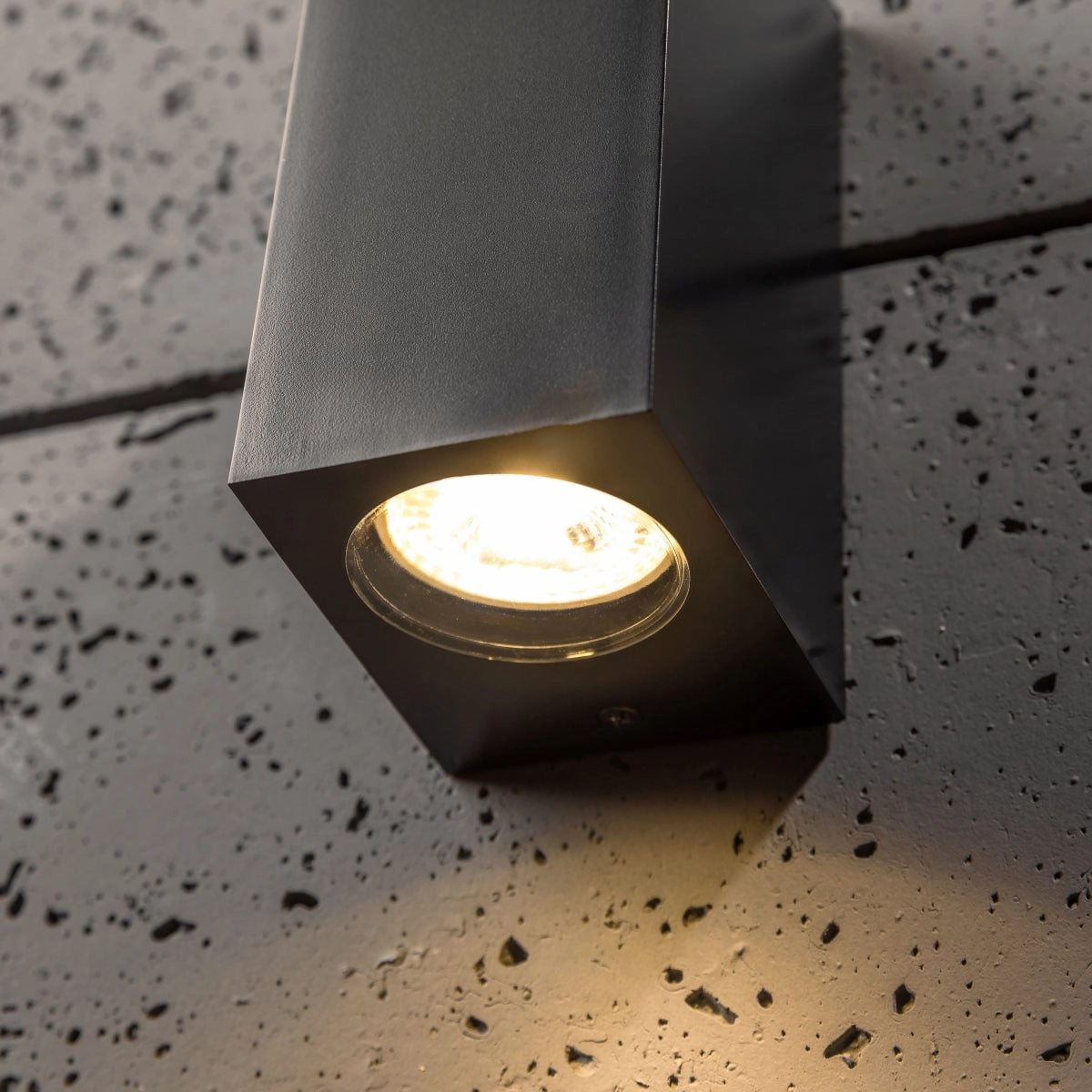 CGC EILEEN Black Up and Down Outdoor Rectangle Double Spotlight