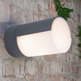 CGC FAITH Dark Grey Single Cylindrical LED Wall LightOutdoor wall sconces with motion sensor