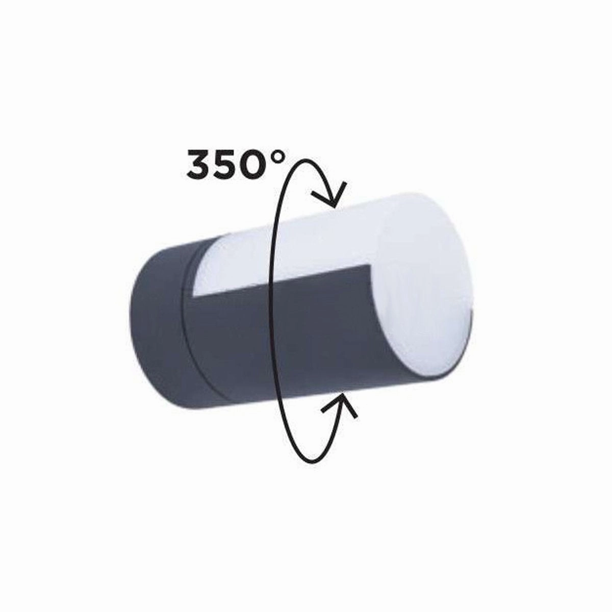 CGC FAITH Dark Grey Single Cylindrical LED Wall Light