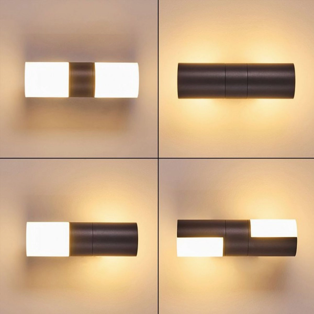 CGC FAITH Dark Grey Twin Cylindrical LED Wall Light