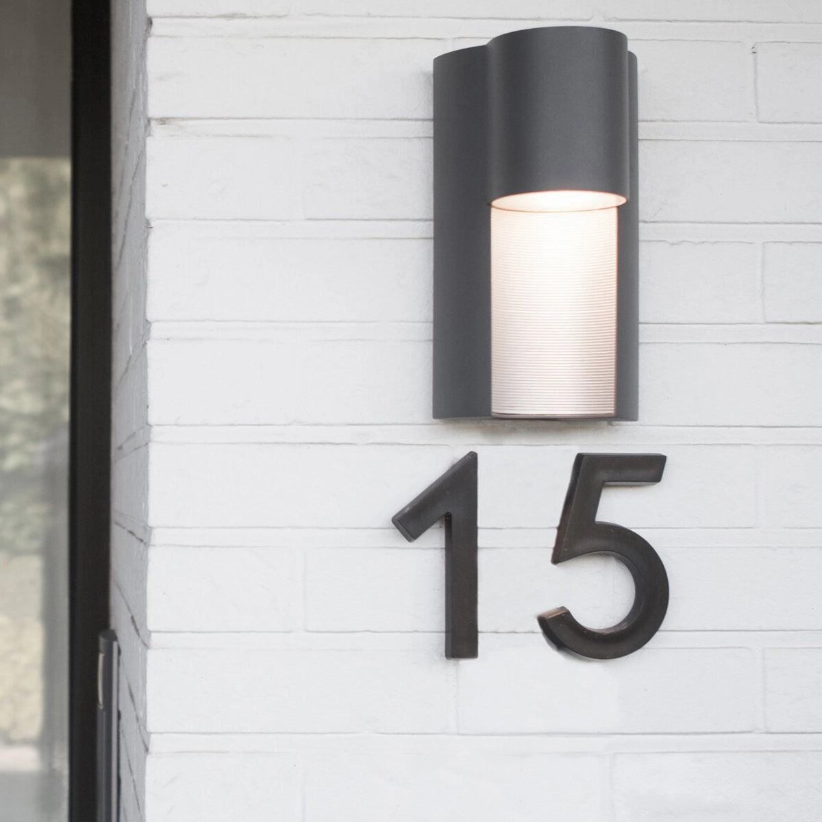 CGC GEMMA Dark Grey Curved LED Outdoor Wall Light