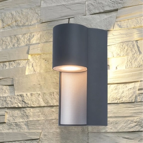 CGC GEMMA Dark Grey Curved LED Outdoor Wall LightWeatherproof outdoor lighting