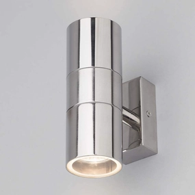 CGC GLORY Polished Stainless Steel Double Wall Light SpotlightWeatherproof outdoor lighting