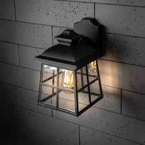 CGC HENRI Black Outdoor Wall Lantern LightOutdoor wall sconces with motion sensor
