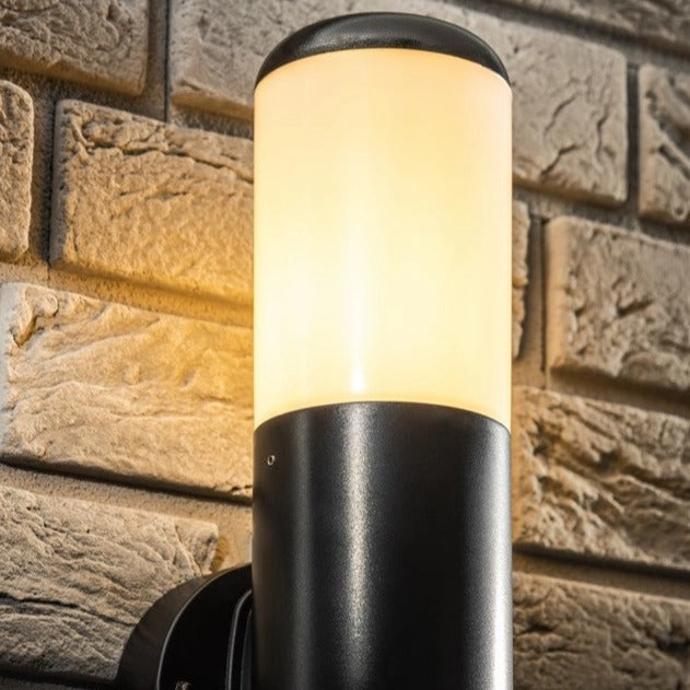 CGC HUMERA Round Cylinder Black Outdoor Wall Light