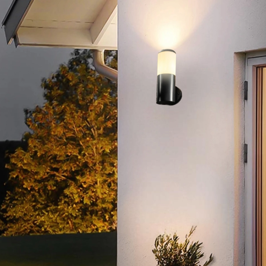 CGC HUMERA Round Cylinder Black Outdoor Wall Light