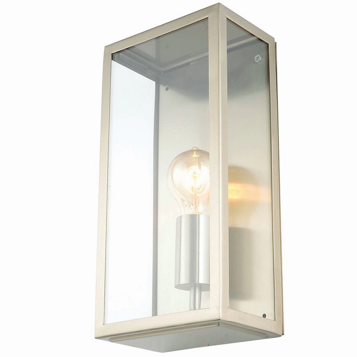 CGC IRENE Silver/Grey Industrial Box Outdoor Wall Light