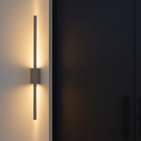 CGC ISLA Anthracite Dark Grey Long Slim LED Outdoor Indoor Wall Light 3000k Warm White 12W IP54Weatherproof outdoor lighting