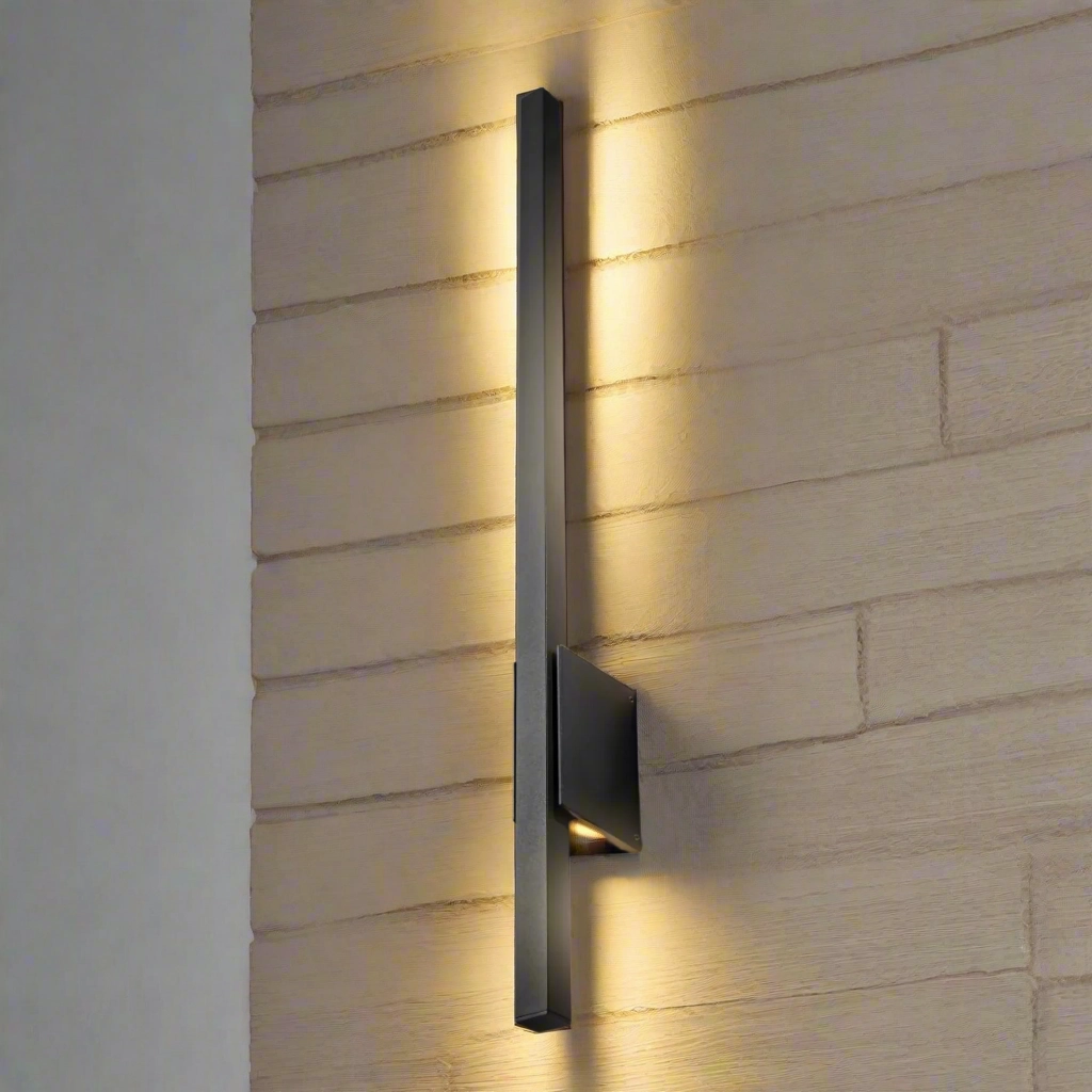 CGC ISLA Anthracite Dark Grey Long Slim LED Outdoor Indoor Wall Light 3000k Warm White 12W IP54