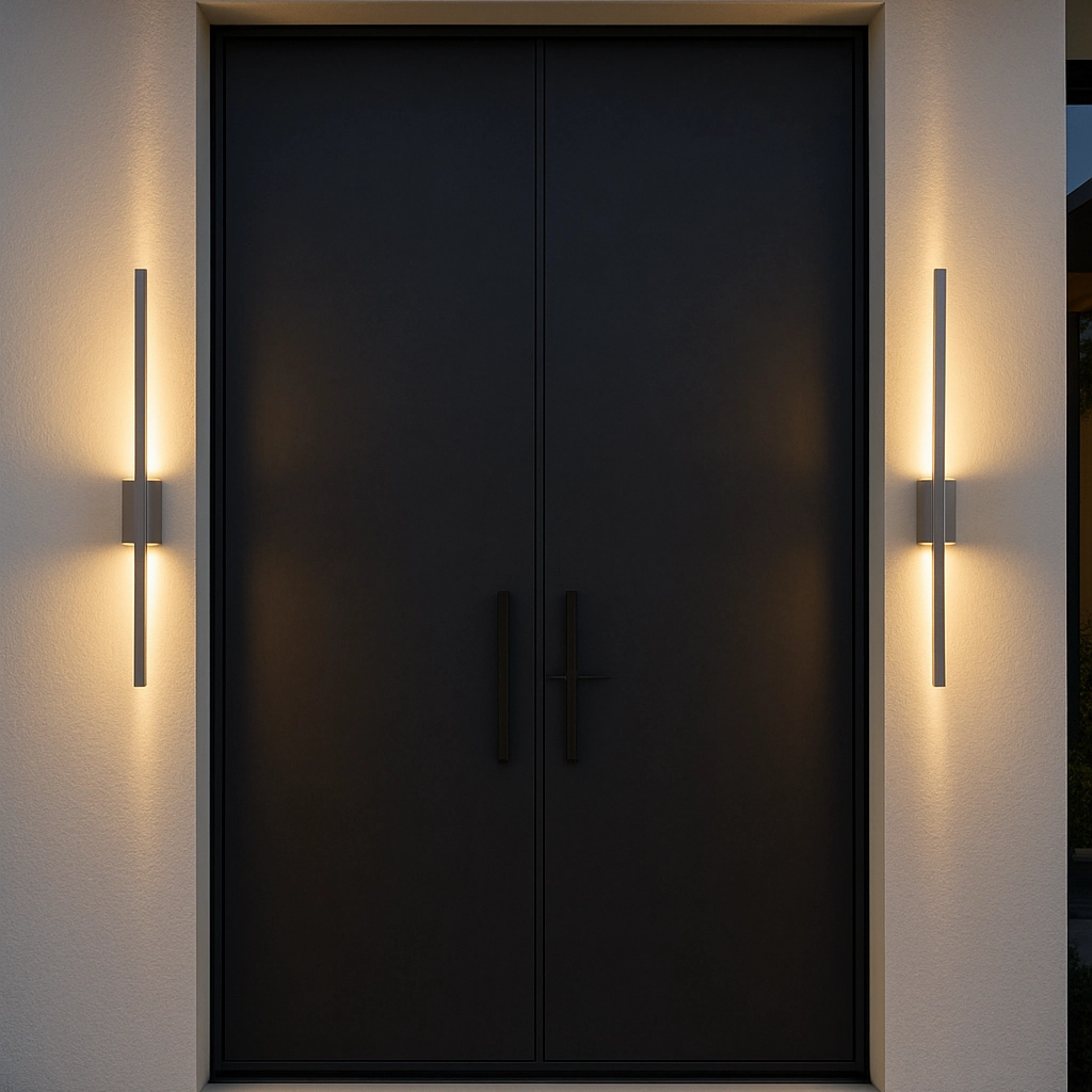 CGC ISLA Anthracite Dark Grey Long Slim LED Outdoor Indoor Wall Light 3000k Warm White 12W IP54