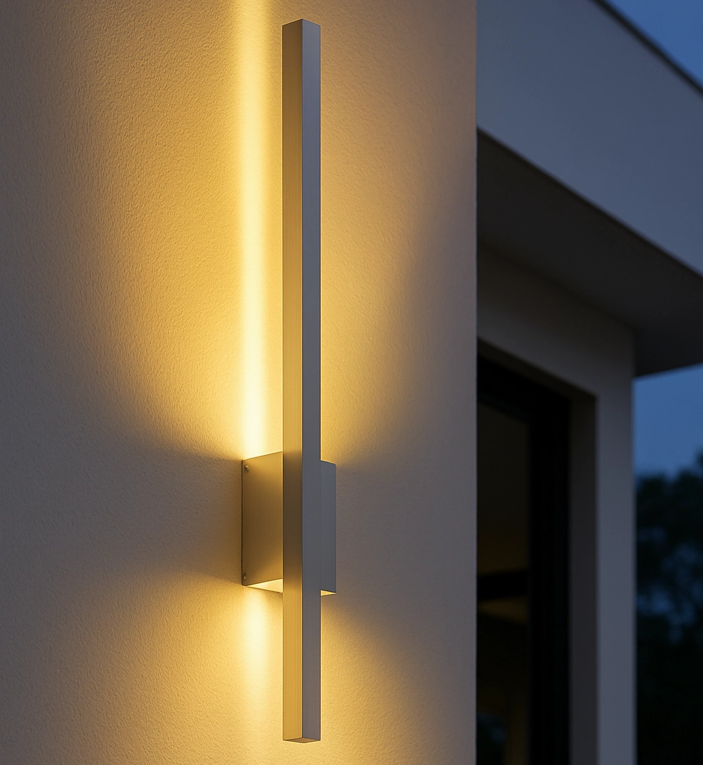 CGC ISLA Anthracite Dark Grey Long Slim LED Outdoor Indoor Wall Light 3000k Warm White 12W IP54