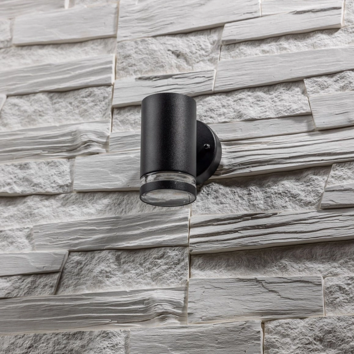 CGC JENNIFER Black Outdoor Single Spot Cylinder Wall Light