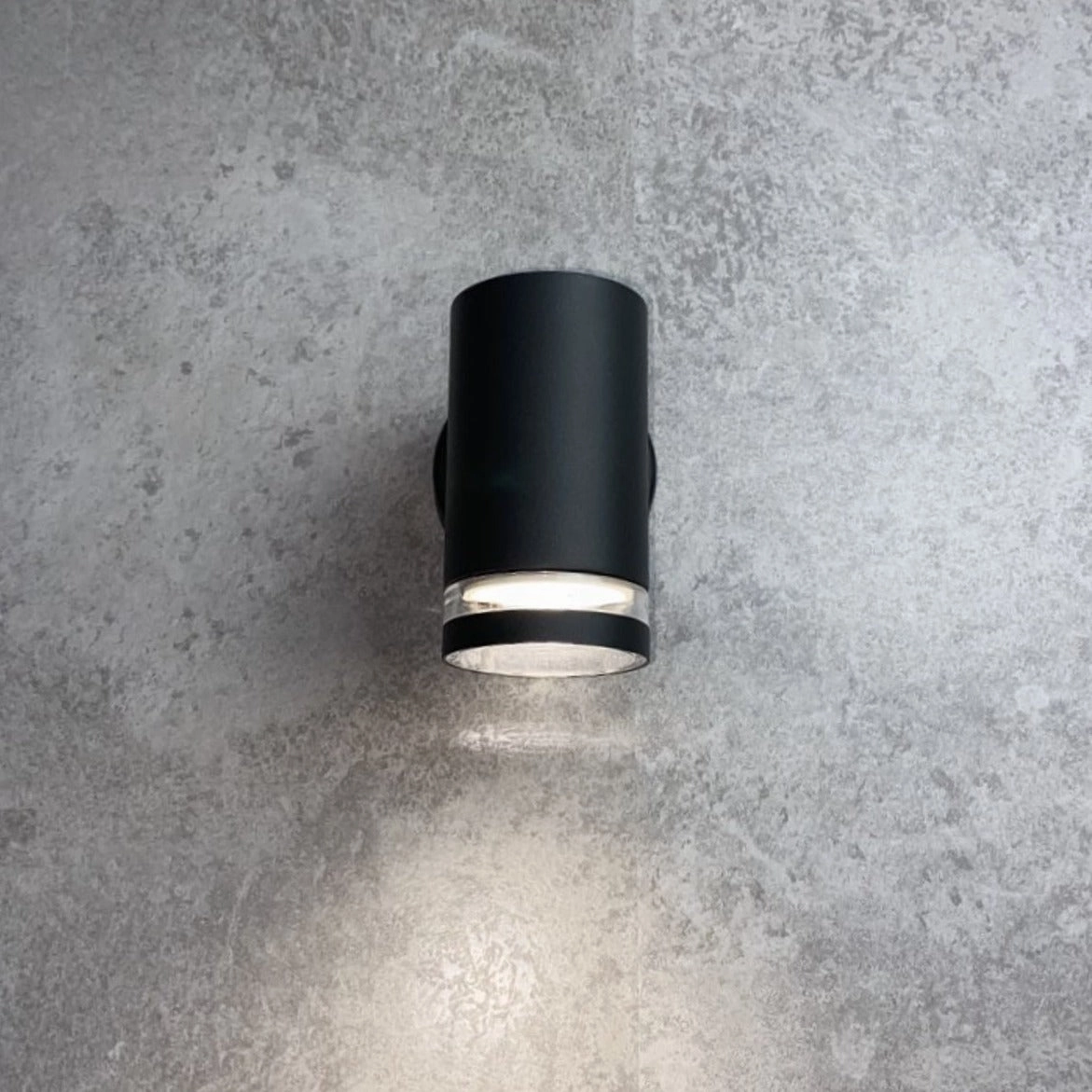 CGC JENNIFER Black Outdoor Single Spot Cylinder Wall Light