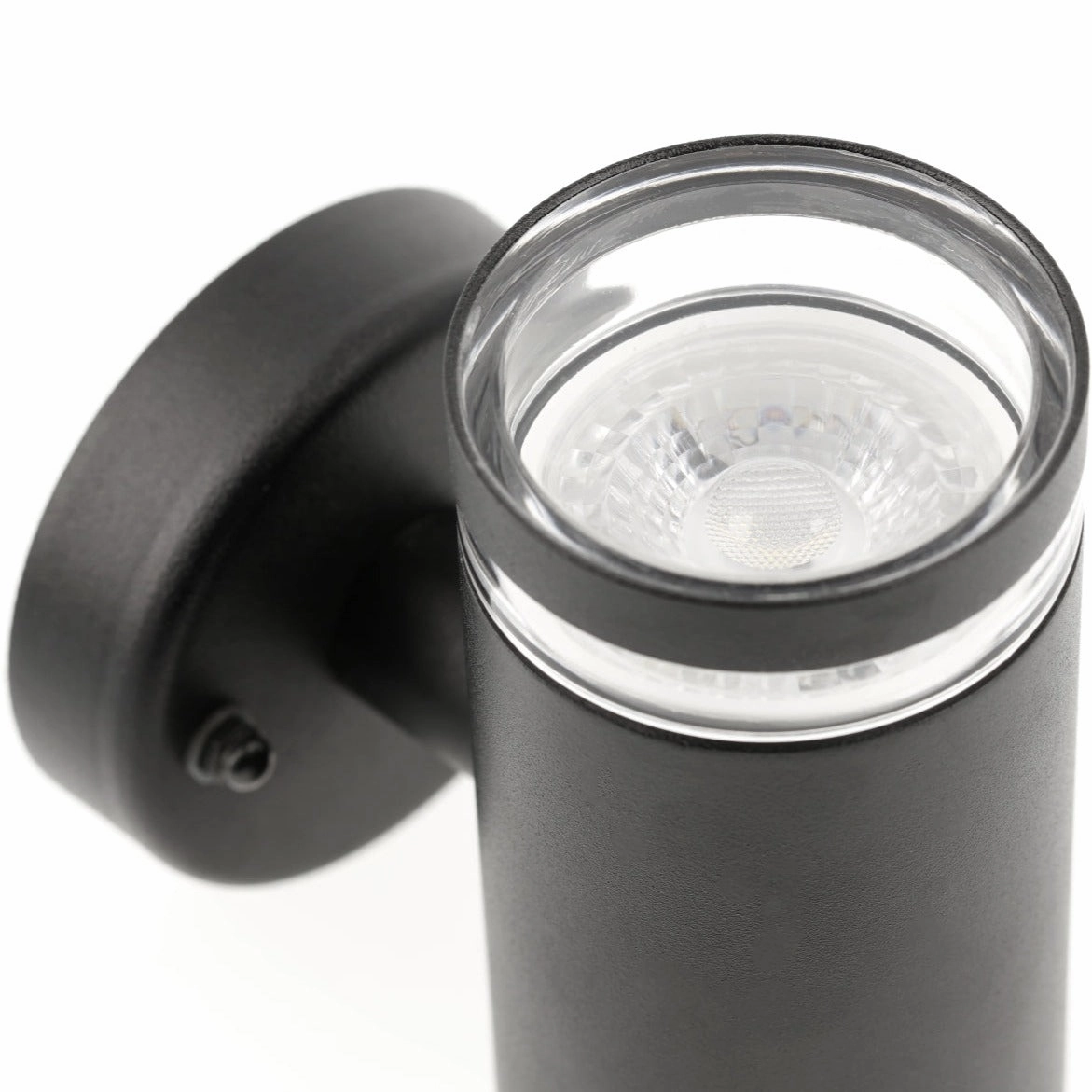 CGC JENNIFER Black Outdoor Single Spot Cylinder Wall Light