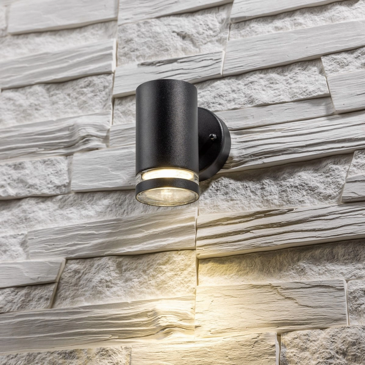 CGC JENNIFER Black Outdoor Single Spot Cylinder Wall Light
