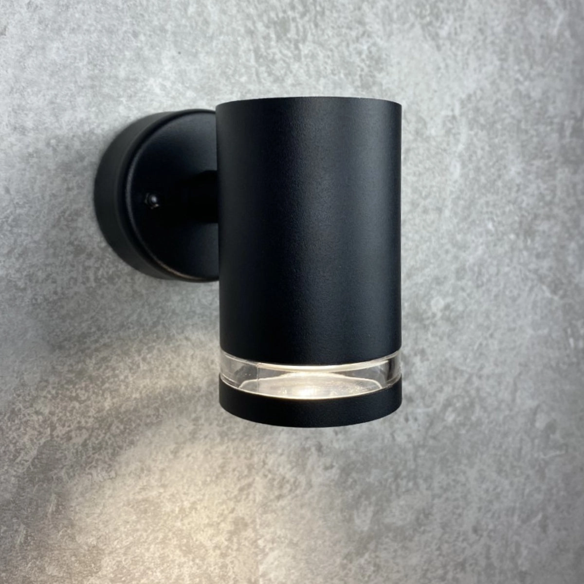 CGC JENNIFER Black Outdoor Single Spot Cylinder Wall Light