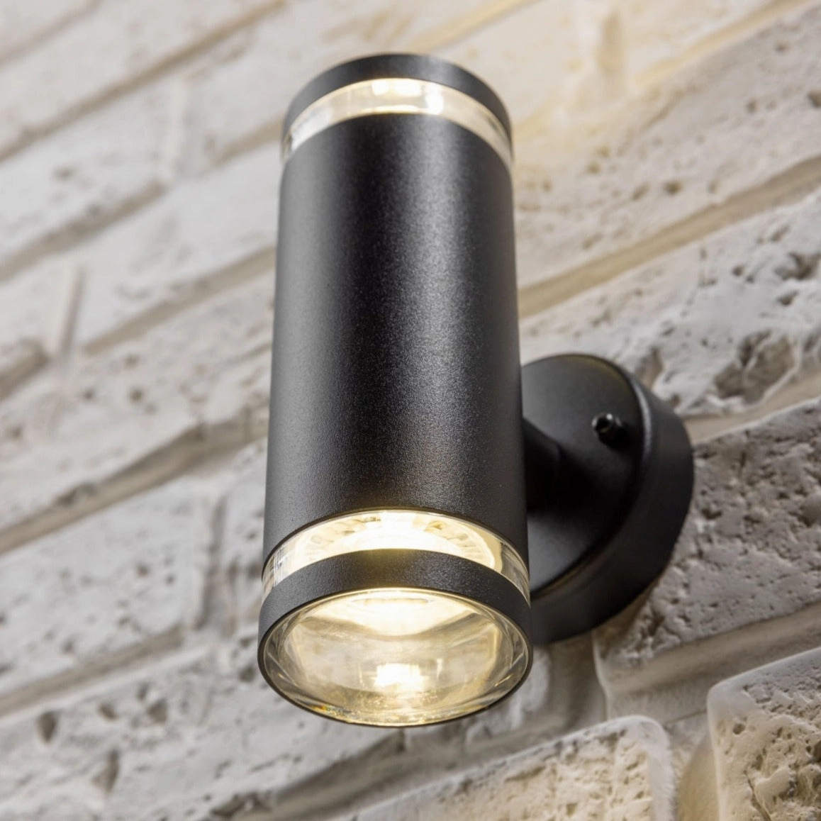 CGC JENNIFER Black Outdoor Up and Down Cylinder Wall Light