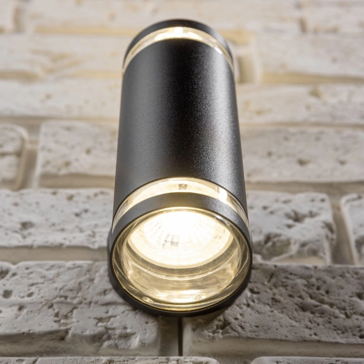 CGC JENNIFER Black Outdoor Up and Down Cylinder Wall Light