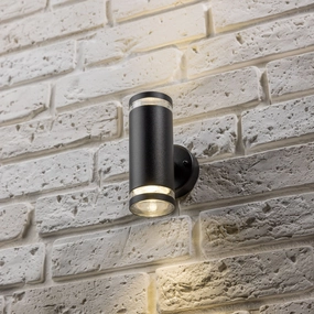 CGC JENNIFER Black Outdoor Up and Down Cylinder Wall LightWeatherproof outdoor lighting