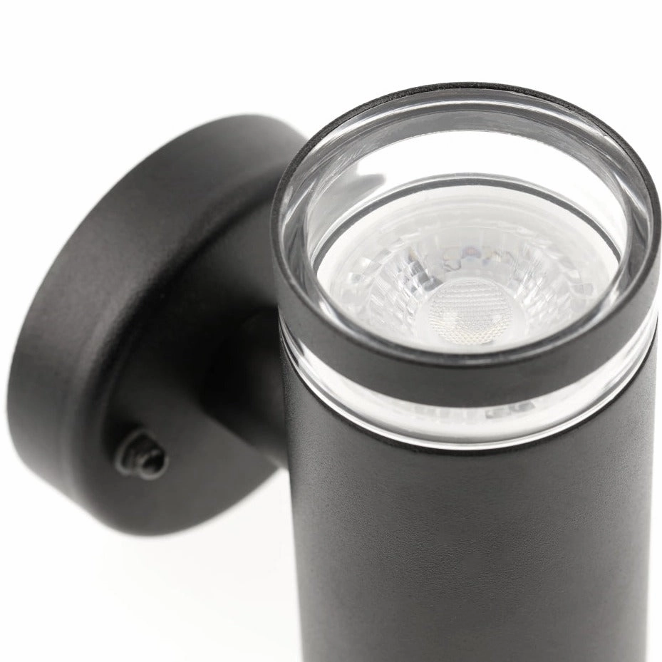 CGC JENNIFER Black Outdoor Up and Down Cylinder Wall Light
