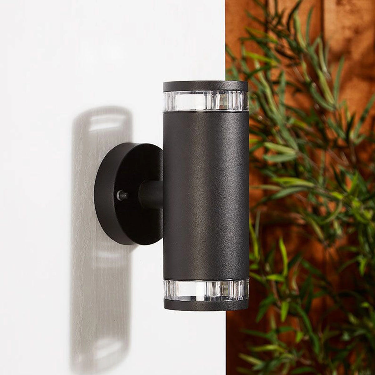 CGC JENNIFER Black Outdoor Up and Down Cylinder Wall Light