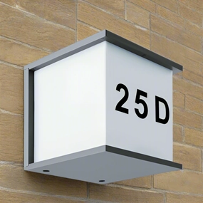 CGC JUNE Grey Outdoor Cube Wall Light With House Number IP54Outdoor wall sconces with motion sensor