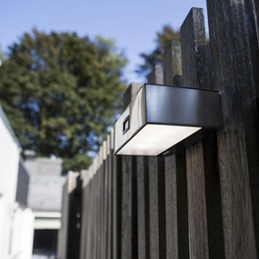 CGC KIRBY Stainless Steel LED Solar Outdoor Wall Light With Motion SensorOutdoor wall sconces with motion sensor