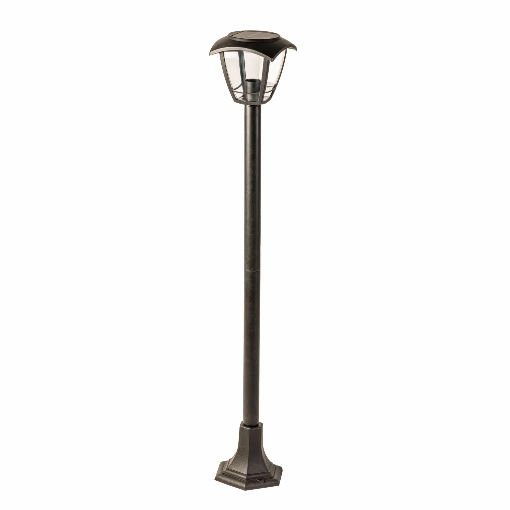 CGC LARA Black Solar Outdoor Post Light Bollard Traditional Filament LED Warm White Light IP44