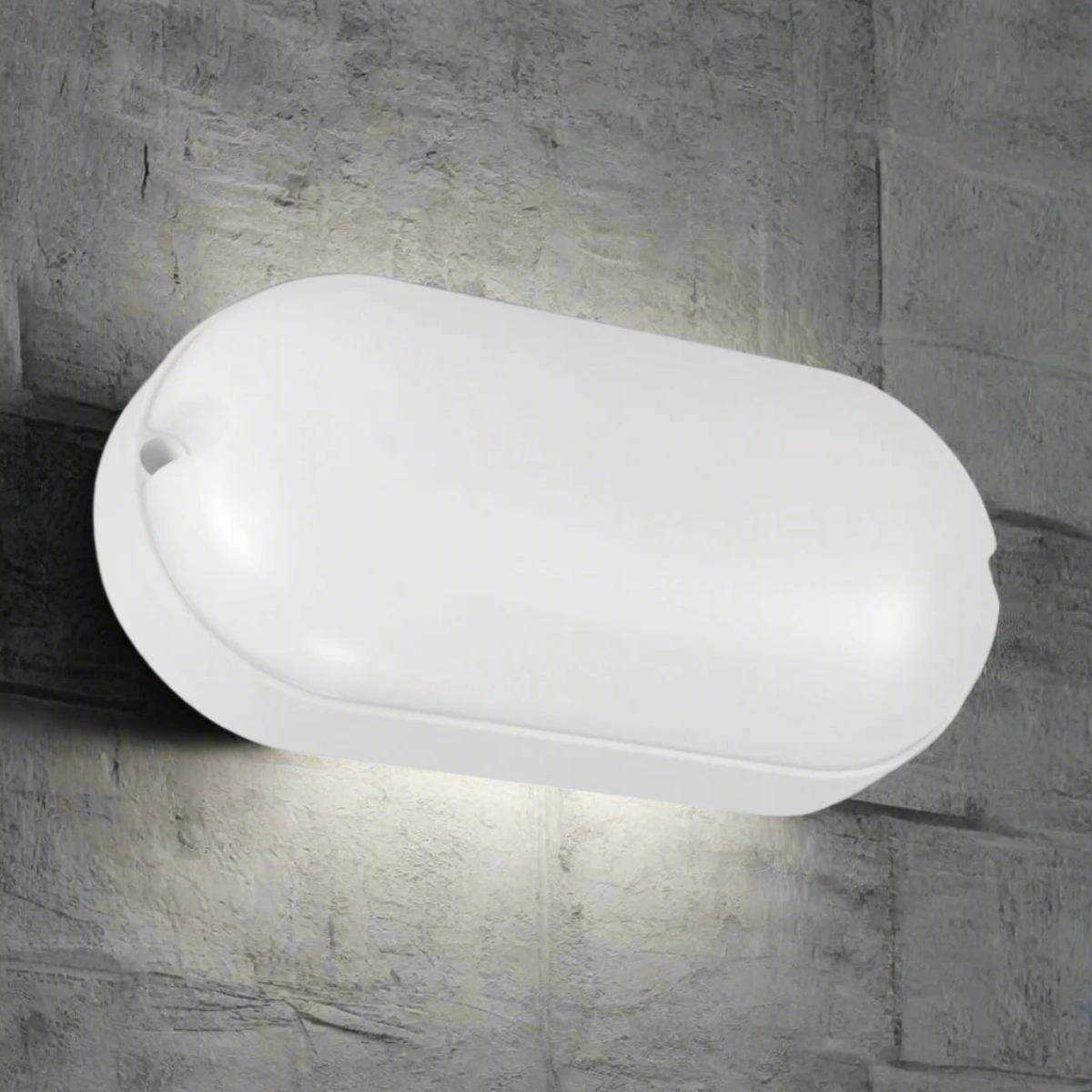 CGC LEAH White Opal Oval Outdoor Bulkhead 5WWeatherproof outdoor lighting