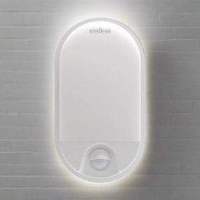 CGC LEAH White Opal Oval Outdoor Wall Light With PIR Motion SensorWeatherproof outdoor lighting