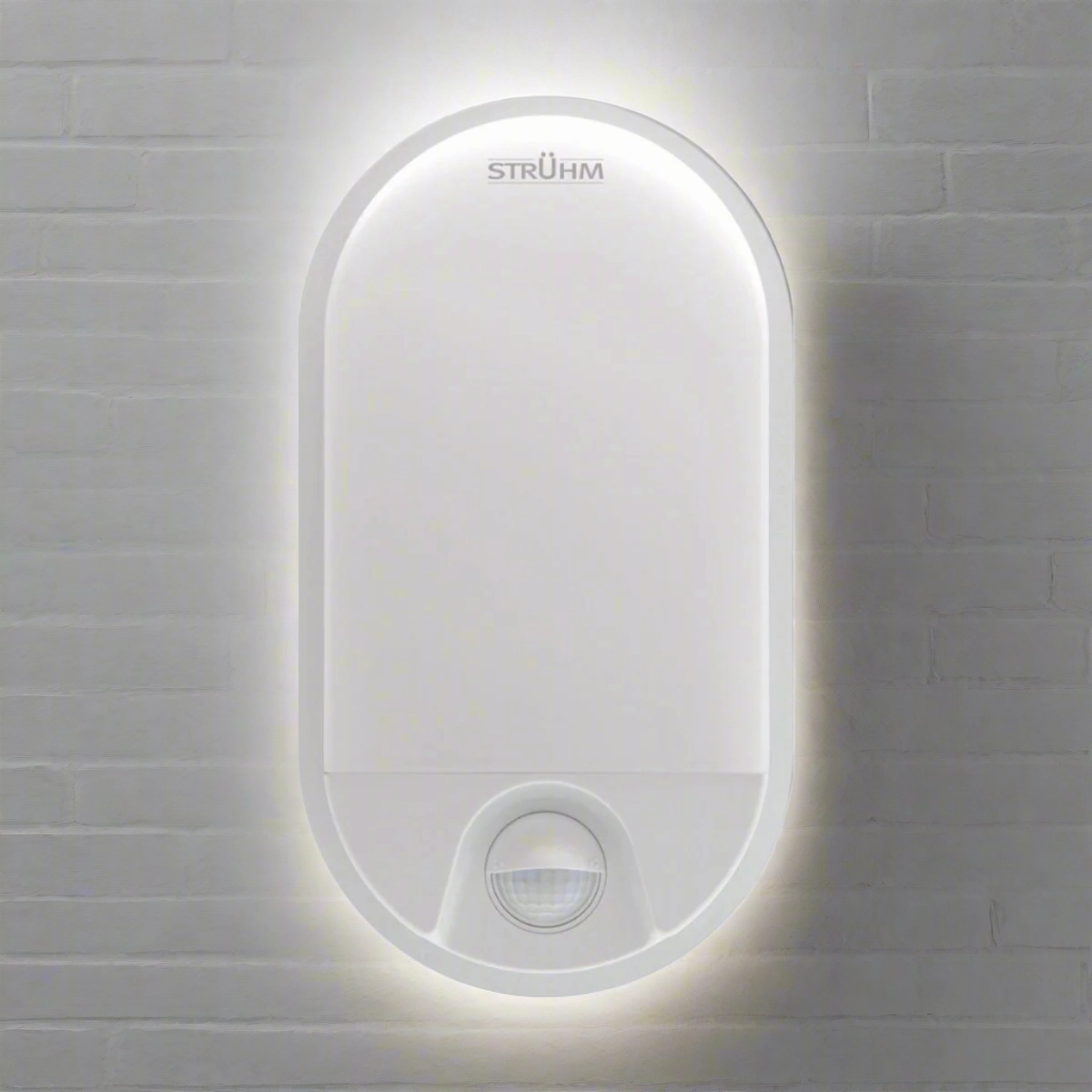 CGC LEAH White Opal Oval Outdoor Wall Light With PIR Motion SensorWeatherproof outdoor lighting