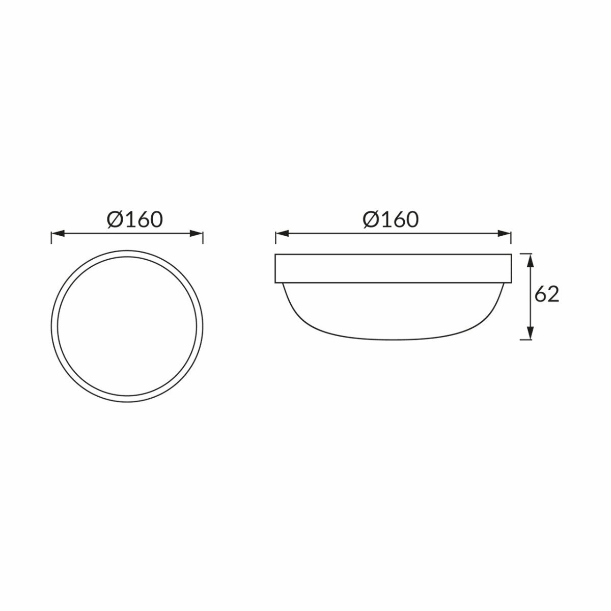 CGC LEAH White Opal Round Outdoor Bulkhead 12W