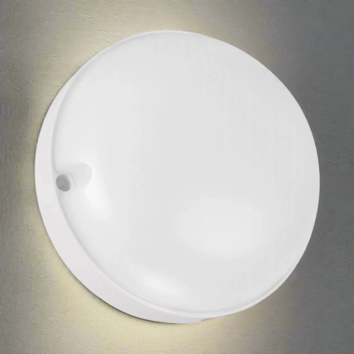 CGC LEAH White Opal Round Outdoor Bulkhead 12WOutdoor wall sconces with motion sensor