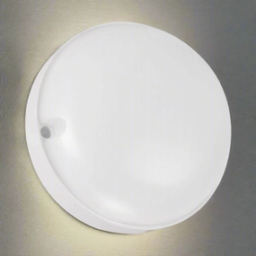 CGC LEAH White Opal Round Outdoor Bulkhead 12WOutdoor wall sconces with motion sensor