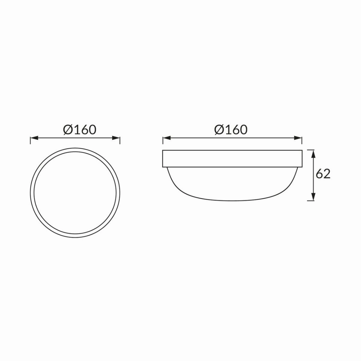 CGC LEAH White Opal Round Outdoor Bulkhead 7W