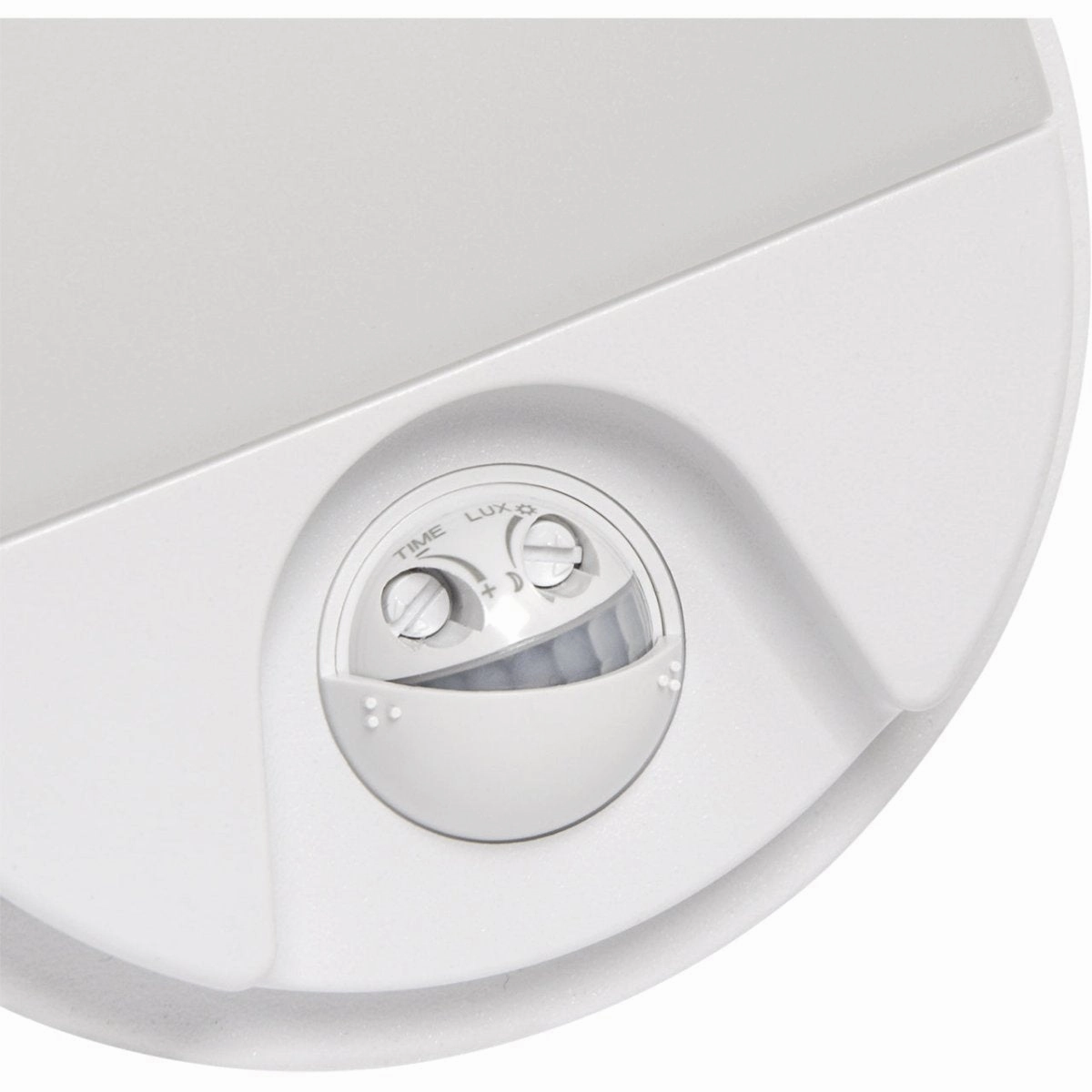 CGC LEAH White Opal Round Outdoor Bulkhead Wall Light 15W PIR Motion Sensor