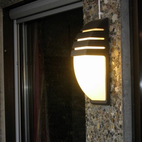 CGC LEIGH Dark Grey Curved Eyelid Outdoor Wall LightWeatherproof outdoor lighting