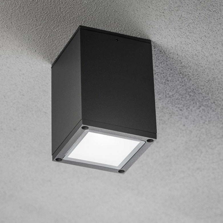 CGC LEN Square Dark Grey Anthracite Outdoor Surface Mount Downlight Porch Canopy Spotlight IP54Weatherproof outdoor lighting