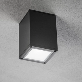CGC LEN Square Dark Grey Anthracite Outdoor Surface Mount Downlight Porch Canopy Spotlight IP54Weatherproof outdoor lighting