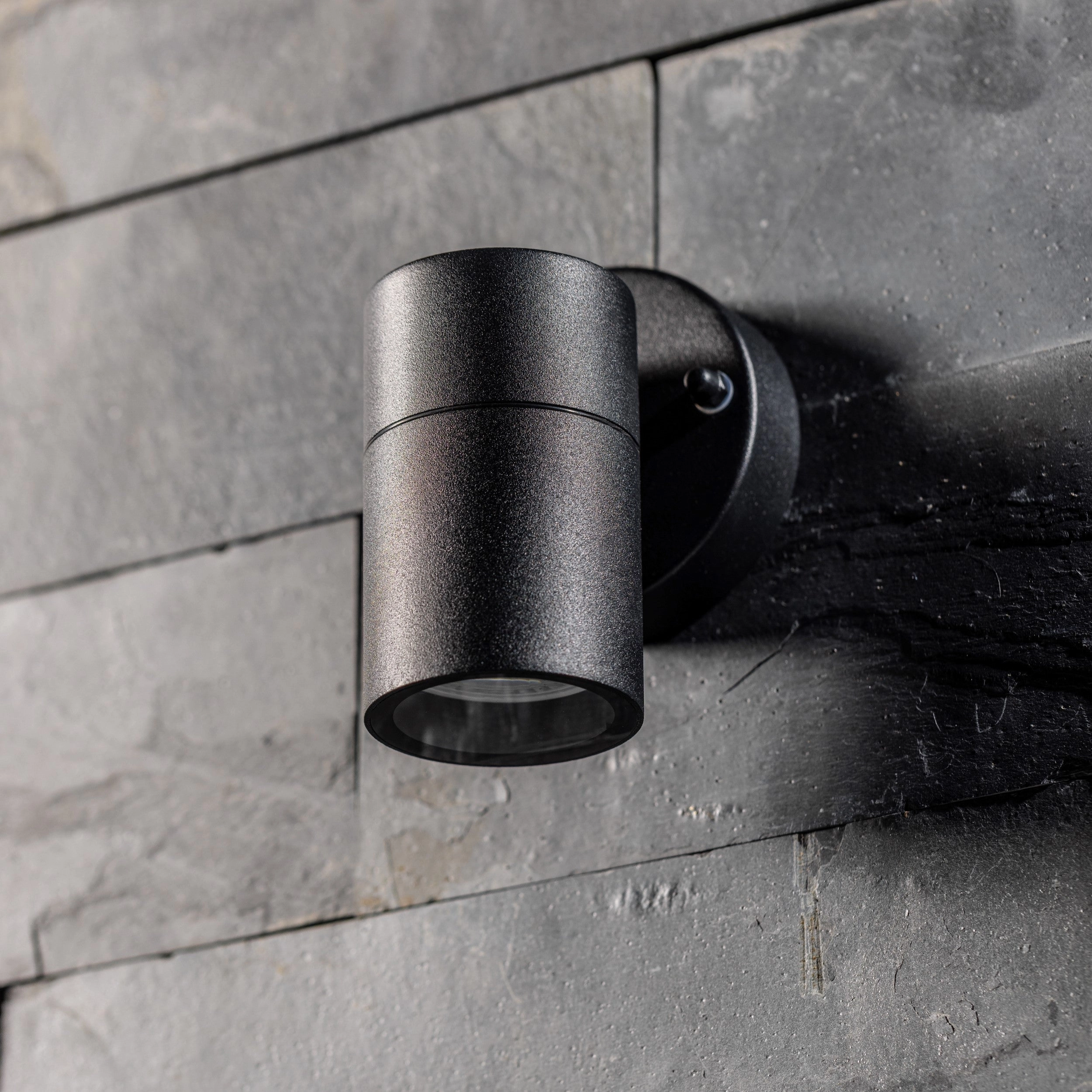 CGC LEON Black Stainless Steel GU10 Down Outdoor Wall Light IP44