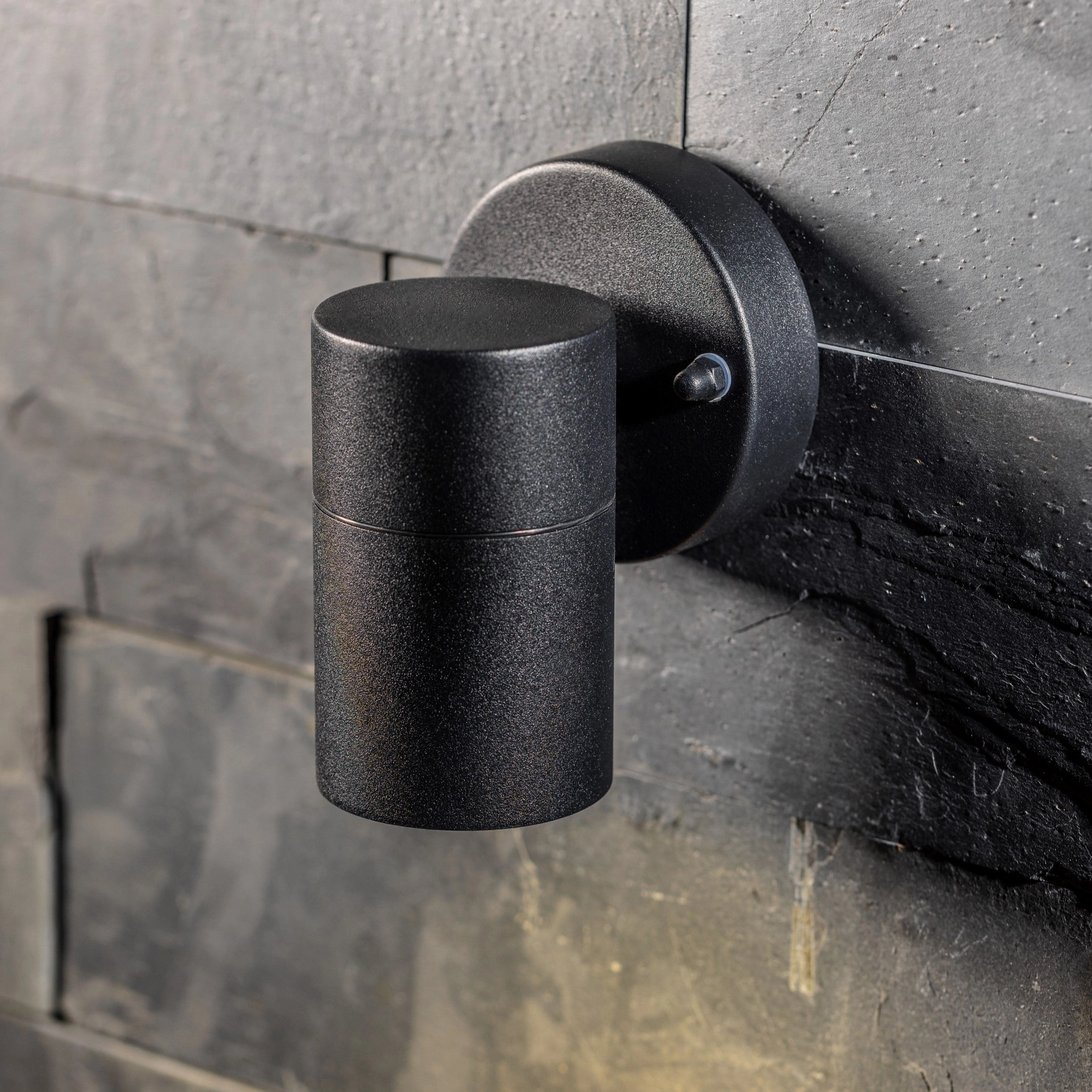 CGC LEON Black Stainless Steel GU10 Down Outdoor Wall Light IP44
