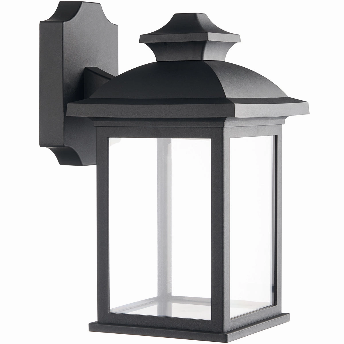 CGC LILLIAN Black Rectangle Mounted Outdoor Wall Lantern Light