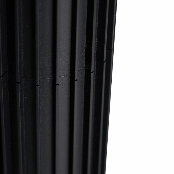 CGC LILLY Black Ribbed GU10 Outdoor Bollard Post Light IP44