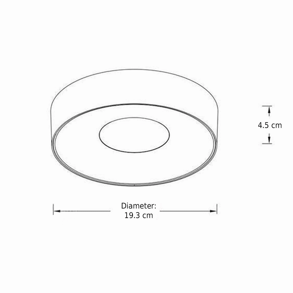 CGC LORA Matt Silver Small Round LED Wall Or Ceiling Light