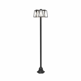 CGC LOUIE Black Modern Outdoor Lantern Tall Three Head Post Light 1.9mDecorative outdoor post lights
