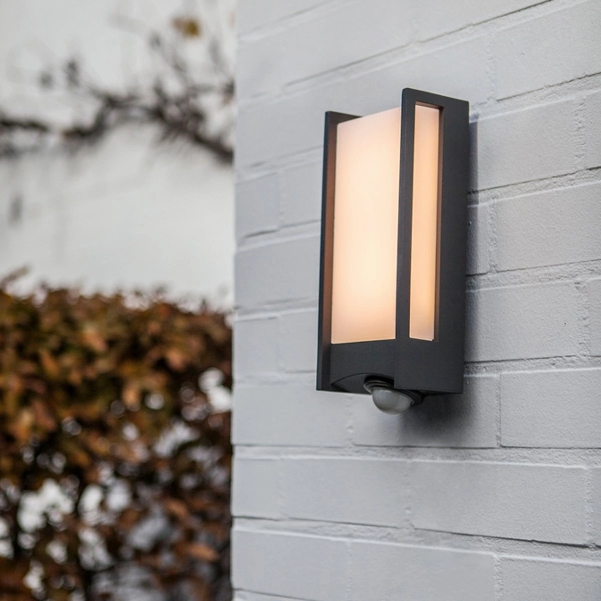 CGC MARLA Dark Grey Rectangular Motion Sensor LED Wall LightWeatherproof outdoor lighting
