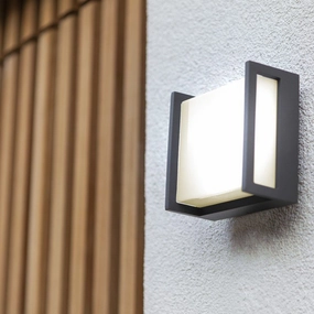 CGC MARLA Dark Grey Square LED Wall LightWeatherproof outdoor lighting
