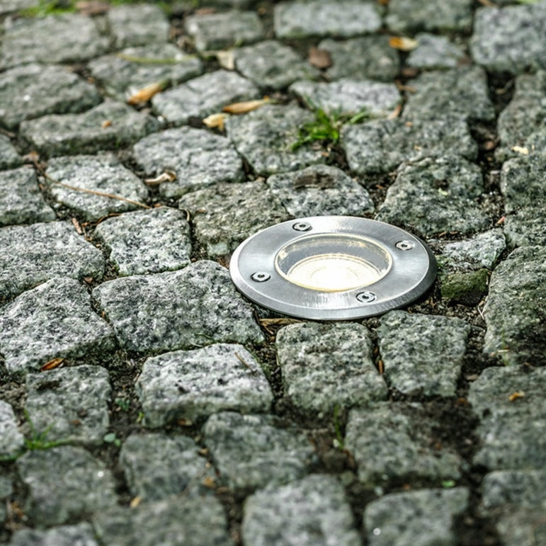 CGC MEADOW Round Large Single Stainless Steel Inground Or Decking Lights