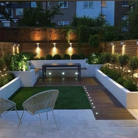 CGC MEADOW Two Round Large With Bulbs Stainless Steel Inground Or Decking LightsWeatherproof outdoor lighting