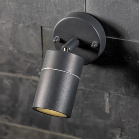 CGC MIA Dark Grey Stainless Steel GU10 Adjustable Outdoor Wall Light IP44Weatherproof outdoor lighting